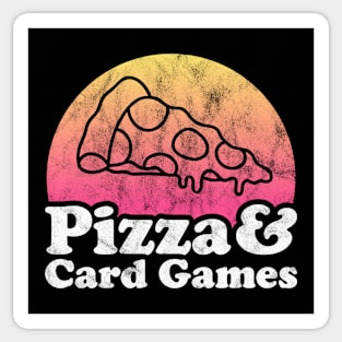 Pizza Lover Pizza and Card Games Sticker